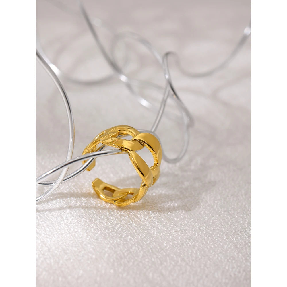 Anel Ajustável Banhado Ouro 18k - Zunari