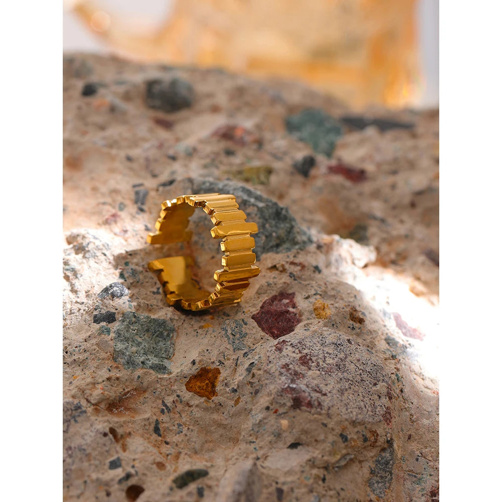 Anel Ajustável Banhado Ouro 18k - Zarela