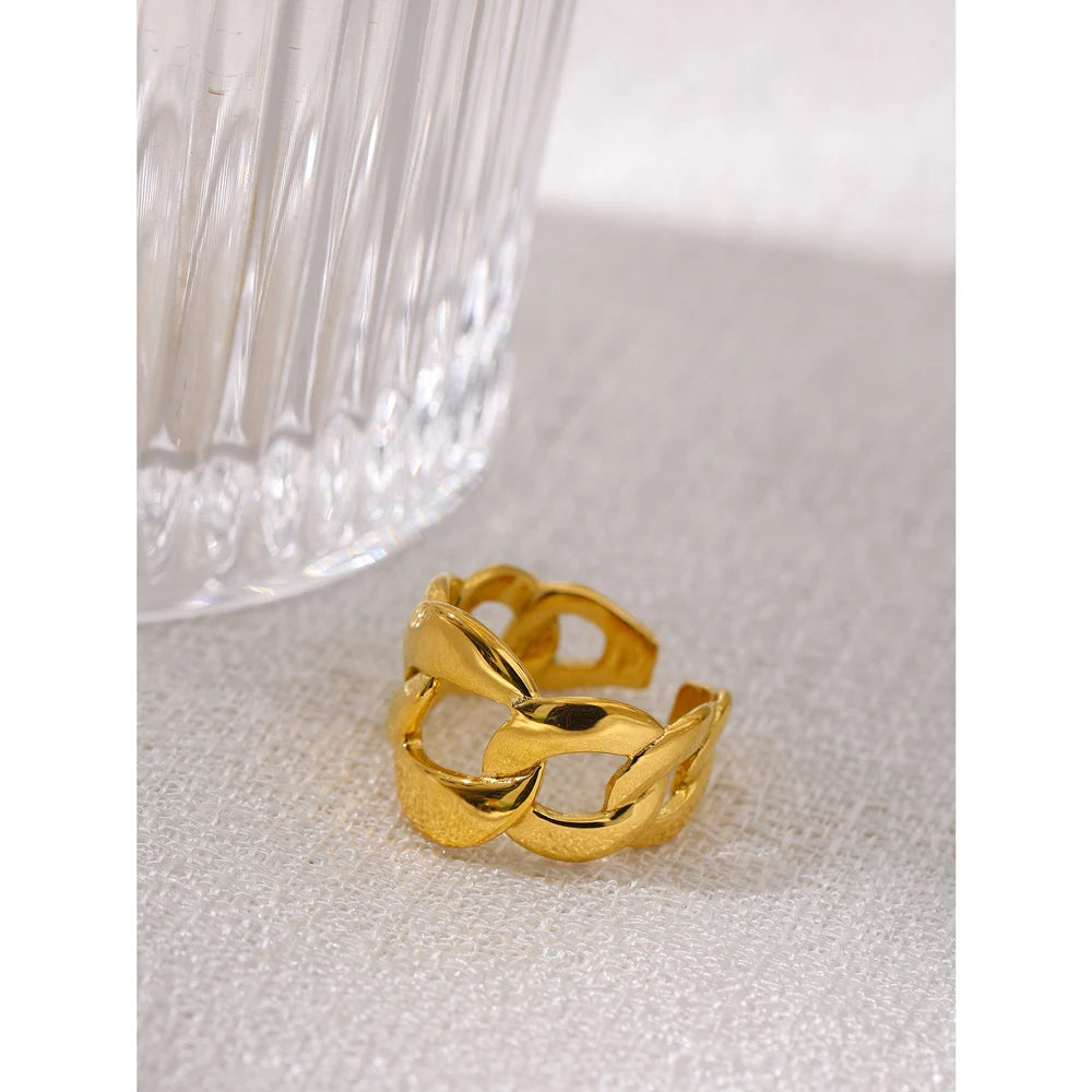 Anel Ajustável Banhado Ouro 18k - Zunari