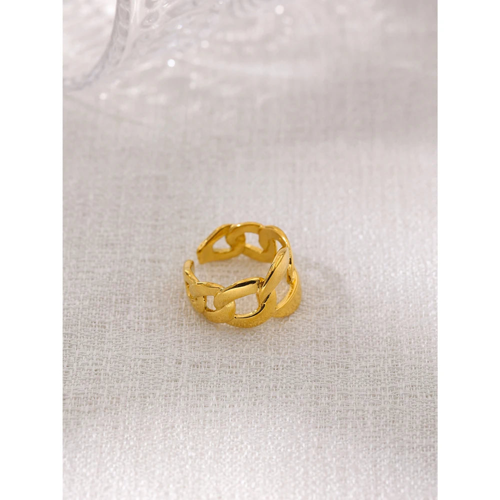 Anel Ajustável Banhado Ouro 18k - Zunari