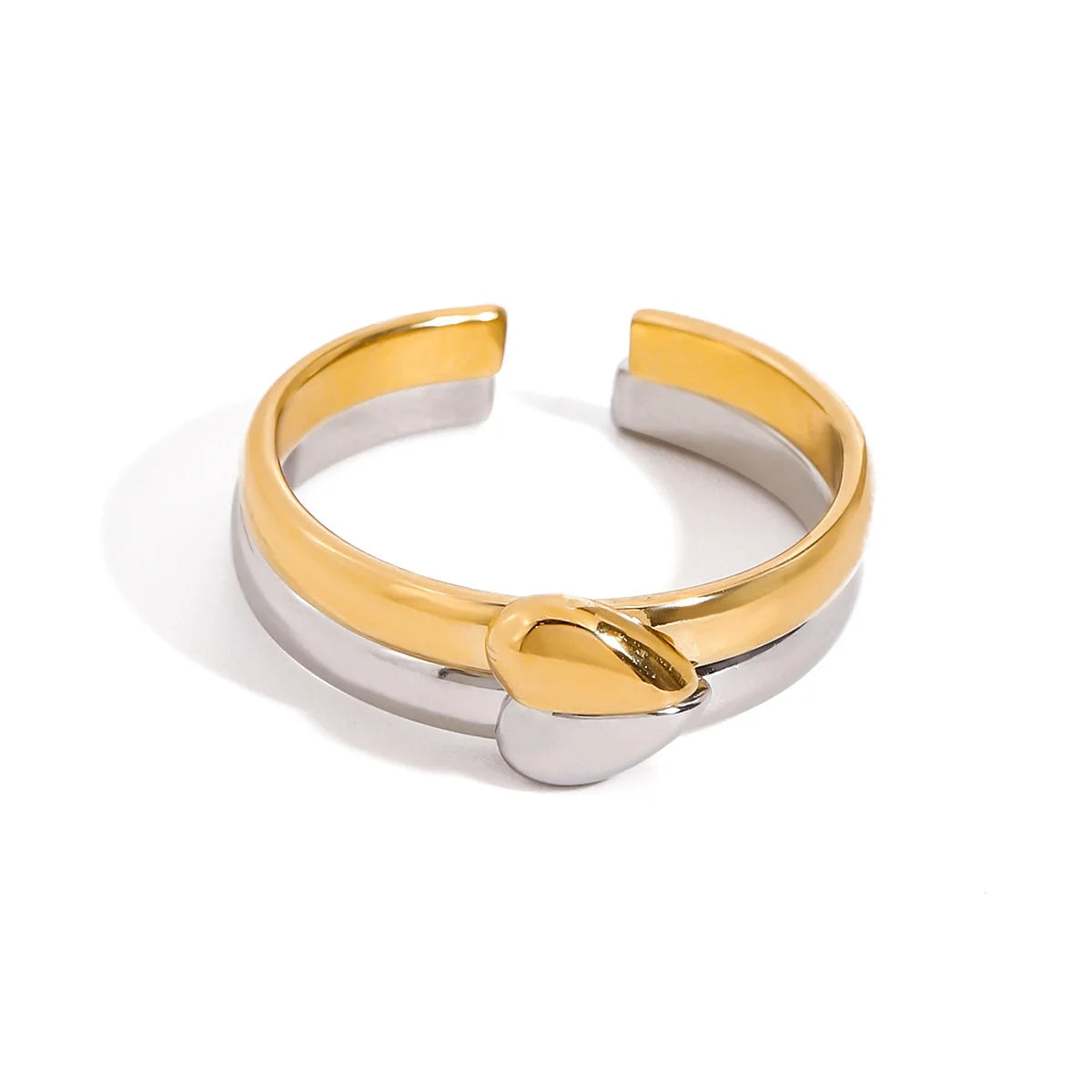 Anel Ajustável Banhado Ouro 18k Coração - Elyndra