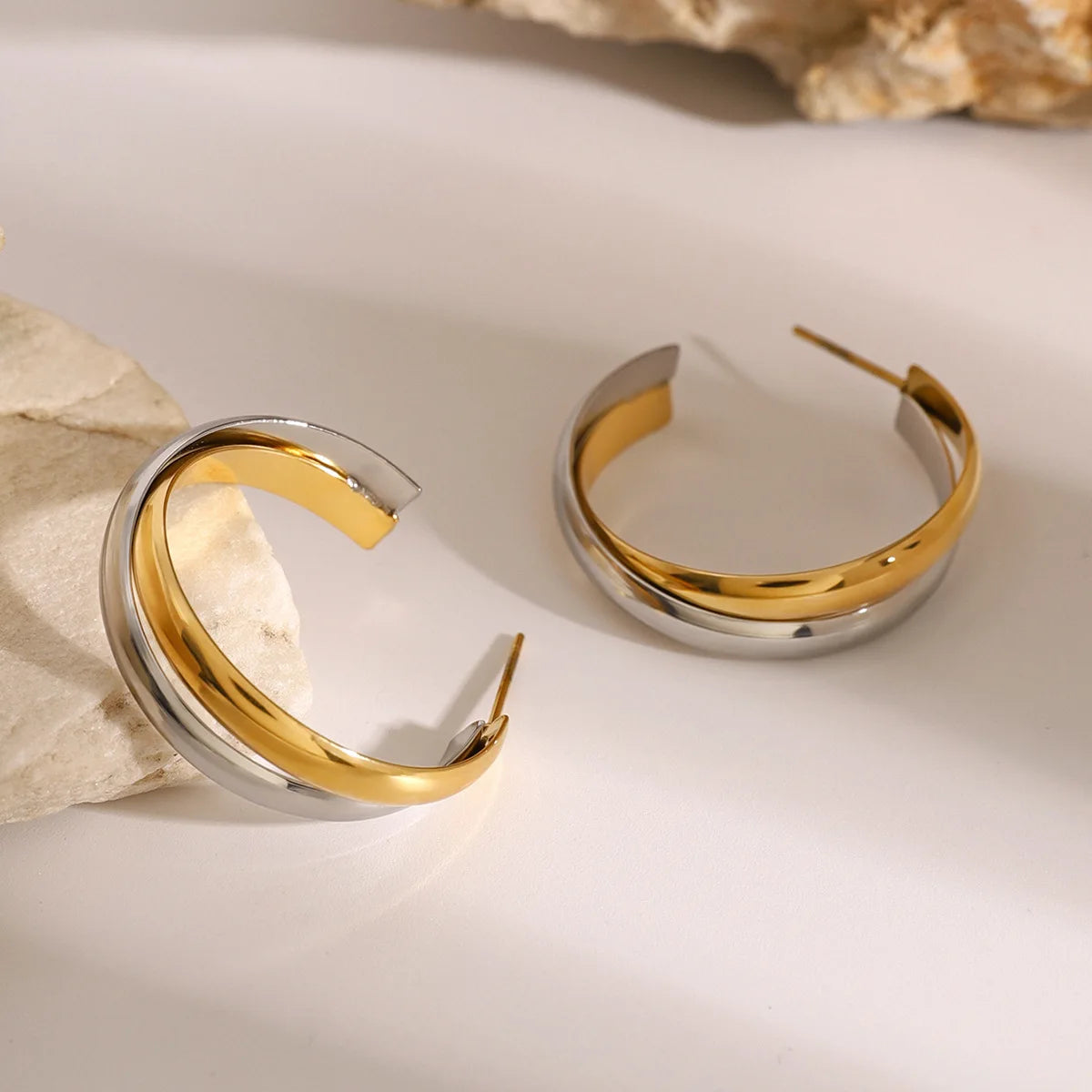 Brinco Banhado a Ouro 18k Argol Dupla - Alvoréa