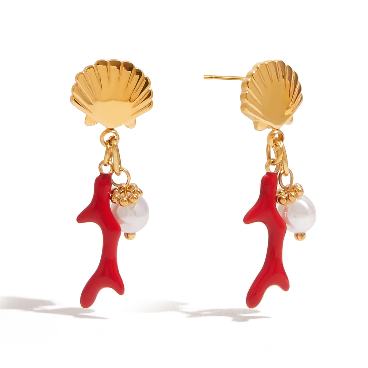 Brinco Banhado a Ouro 18k Argola Fundo do Mar - Olivienne