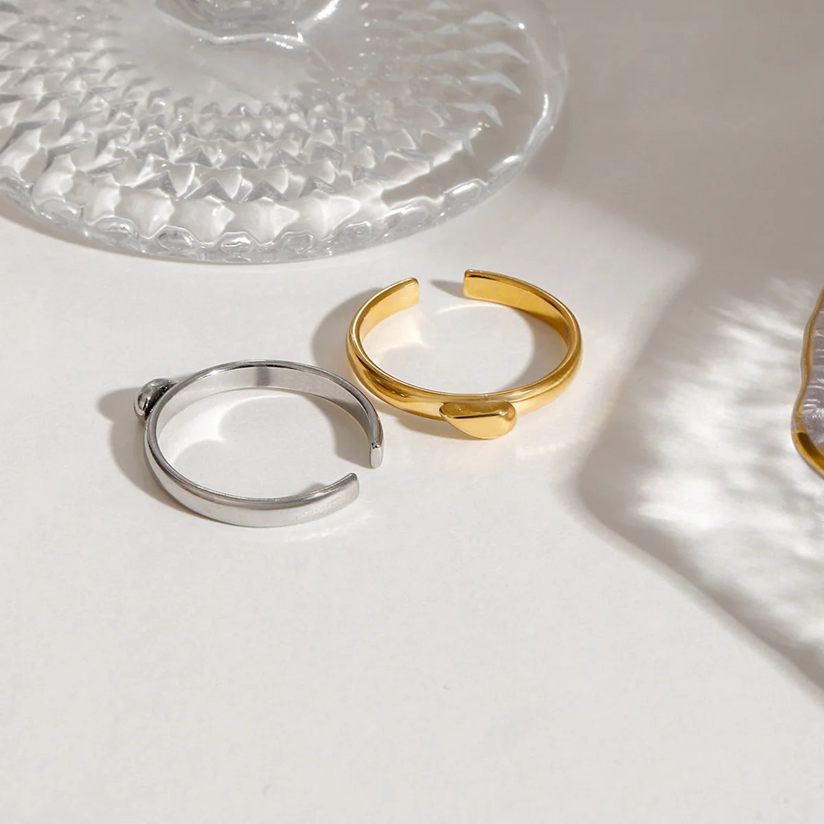 Anel Ajustável Banhado Ouro 18k Coração - Elyndra