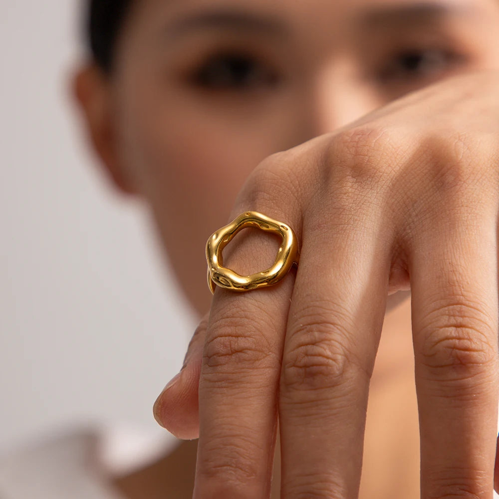 Anel Ajustável Banhado Ouro 18k - Claravelle