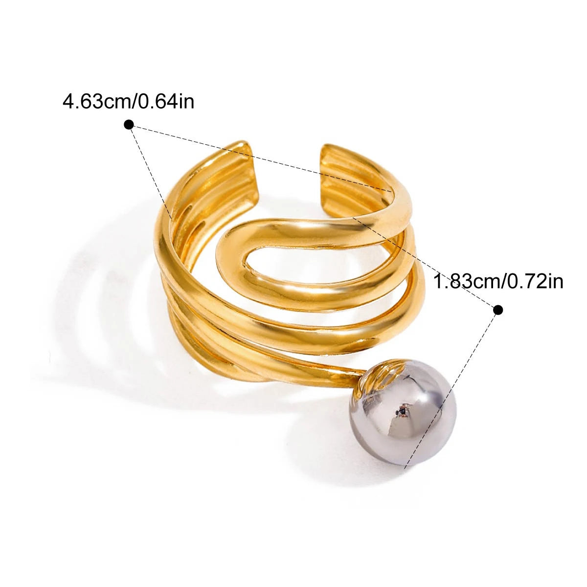 Anel Ajustável Banhado Ouro 18k - Lumivelle