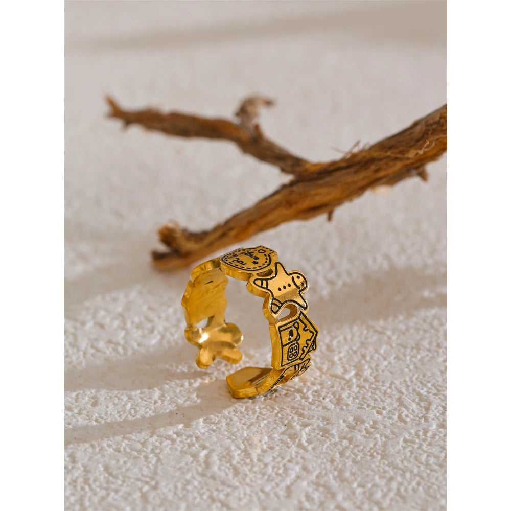 Anel Ajustável Banhado Ouro 18k - Minorya