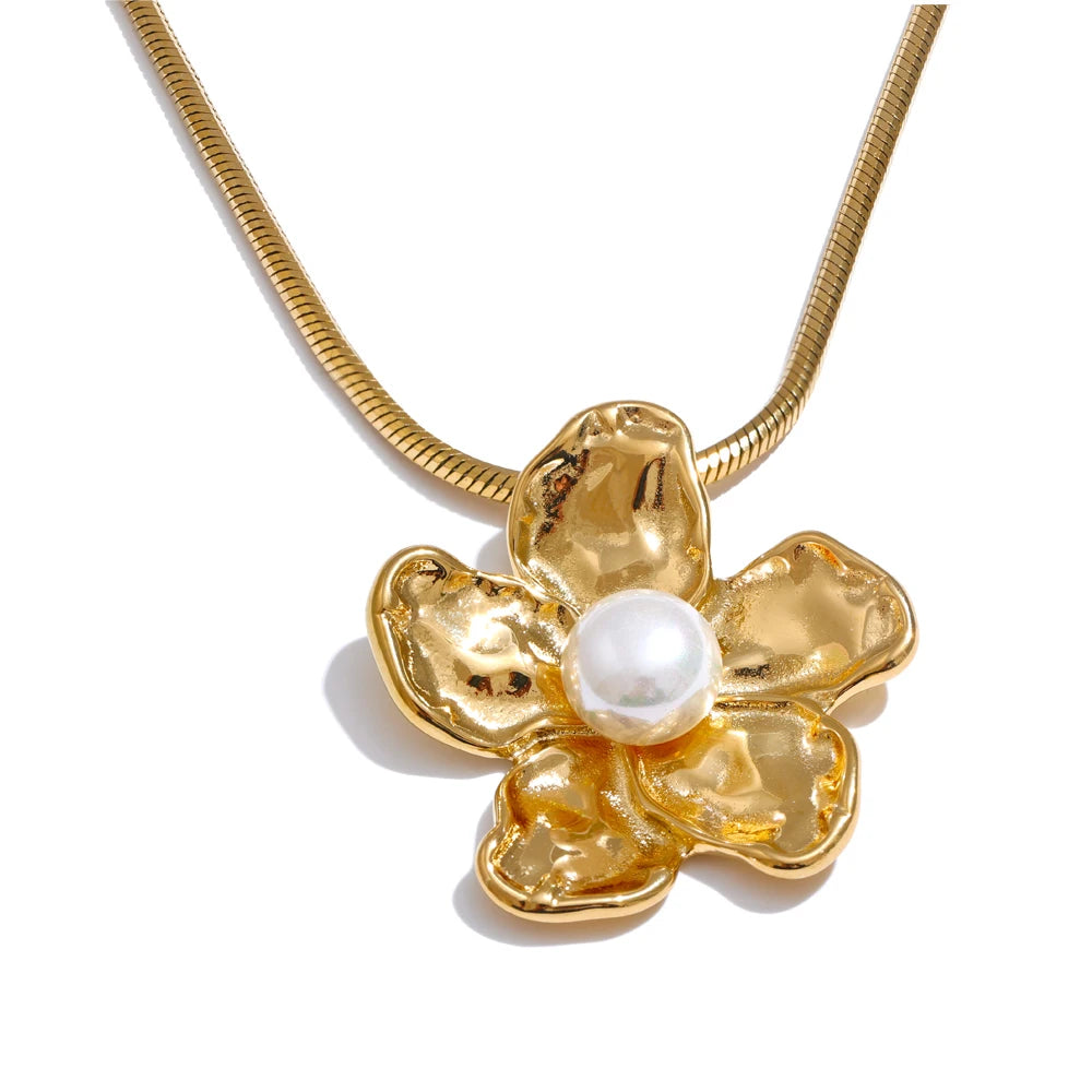 Colar Flor Banhado em Ouro 18k - Gallica