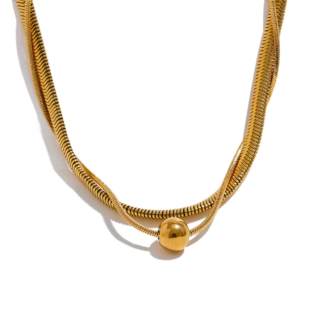 Colar Inicial Duplo Banhado em Ouro 18k - Anivea