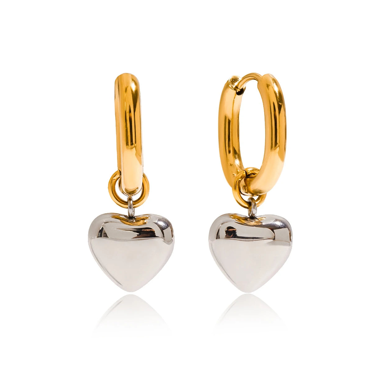 Brinco Banhado a Ouro 18k Coração- Verlisse