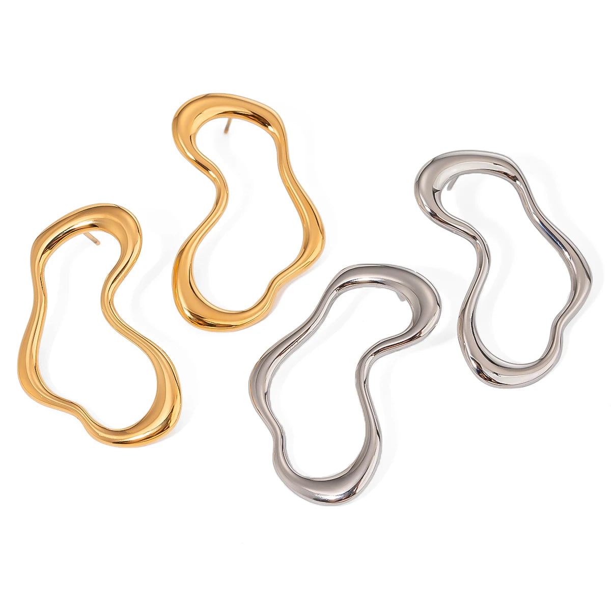 Brinco Banhado a Ouro 18k Argola Uniforme- Elorine