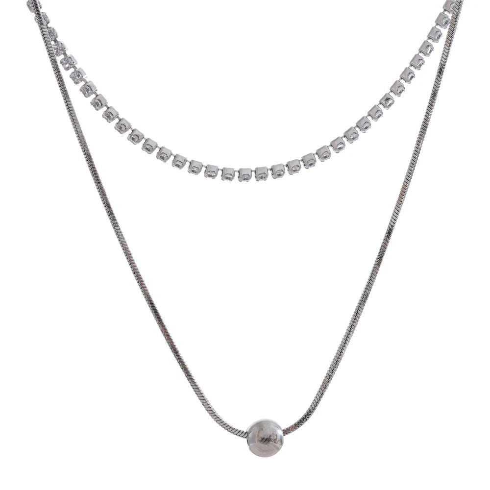 Colar Inicial Duplo Banhado em Ouro 18k - Clamur