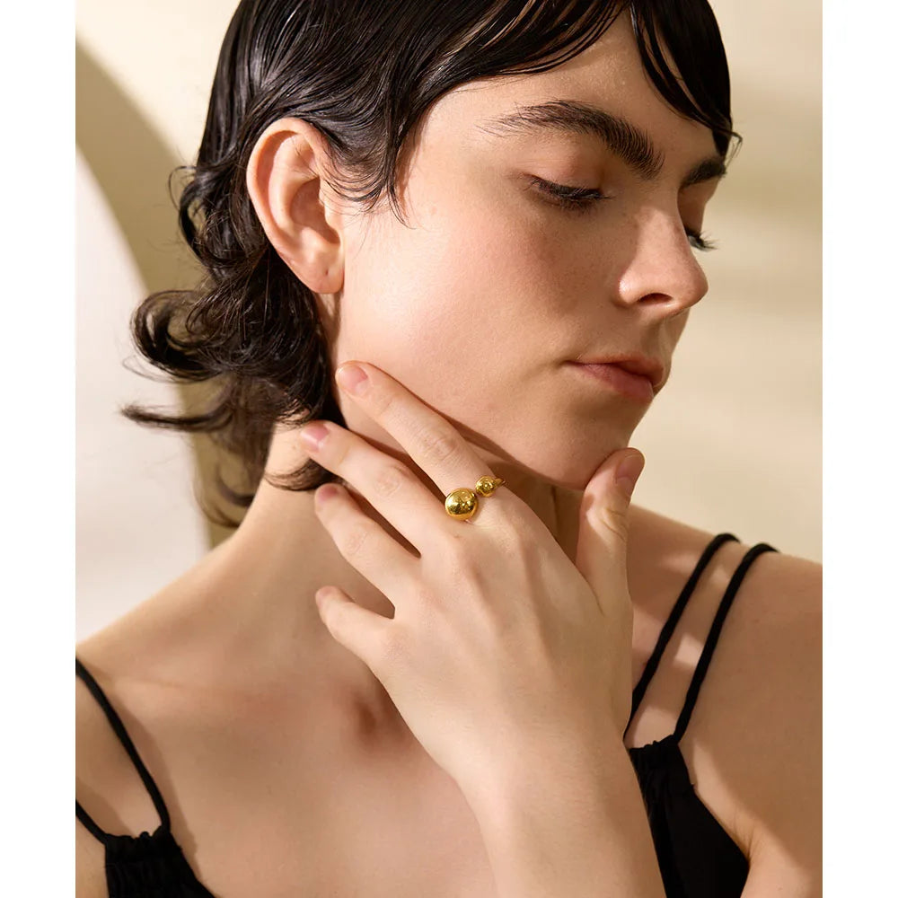 Anel Ajustável Banhado Ouro 18k - Calissa