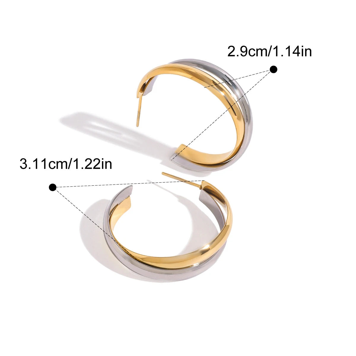 Brinco Banhado a Ouro 18k Argol Dupla - Alvoréa