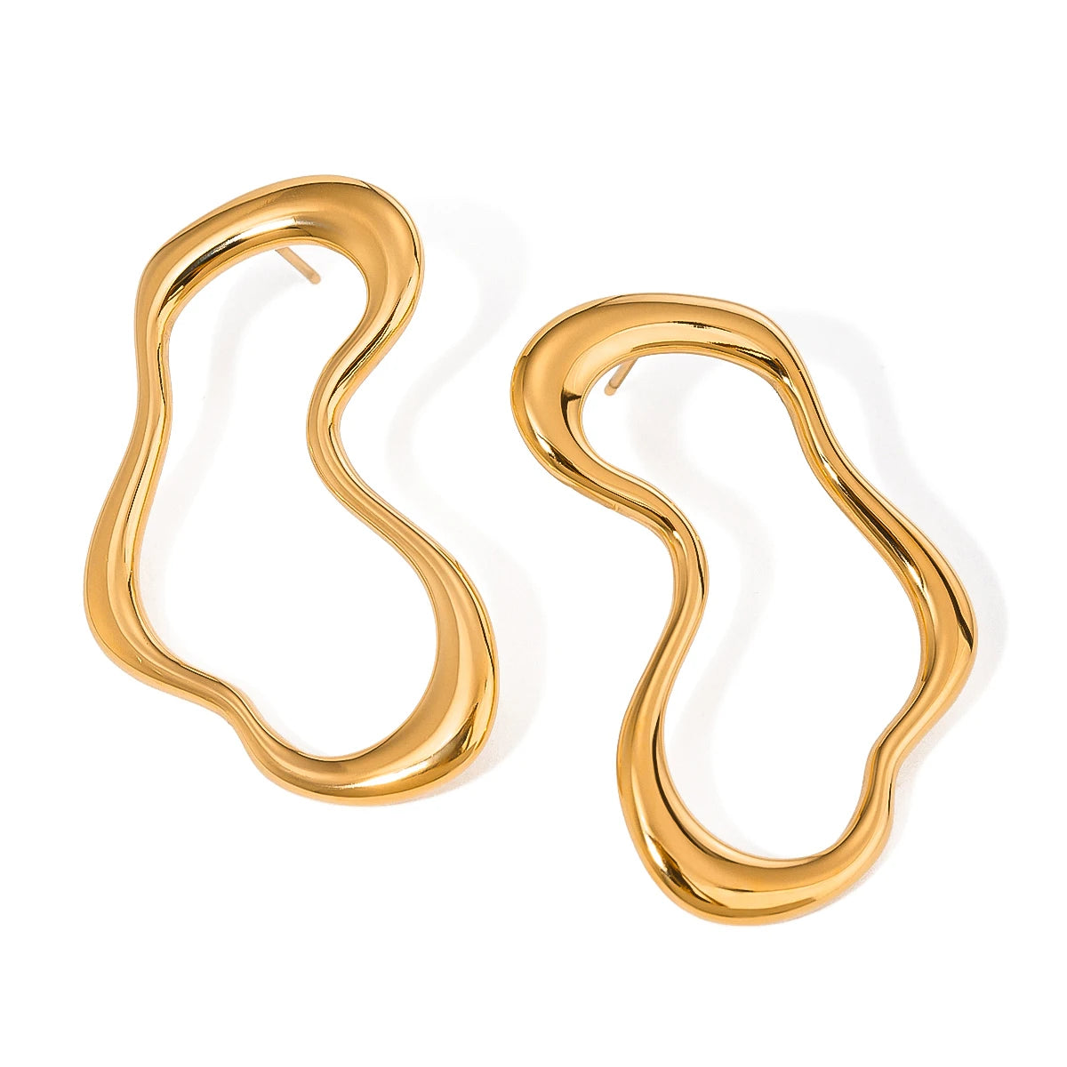 Brinco Banhado a Ouro 18k Argola Uniforme- Elorine