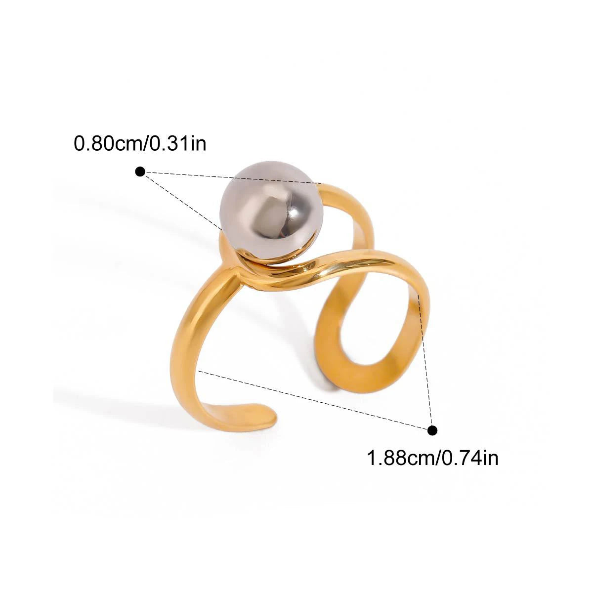 Anel Ajustável Banhado Ouro 18k - Douravisse