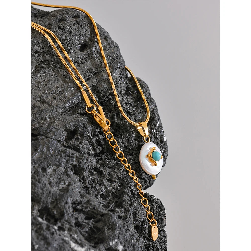 Colar Banhado em Ouro 18k Pérola Trabalhada - Nozari