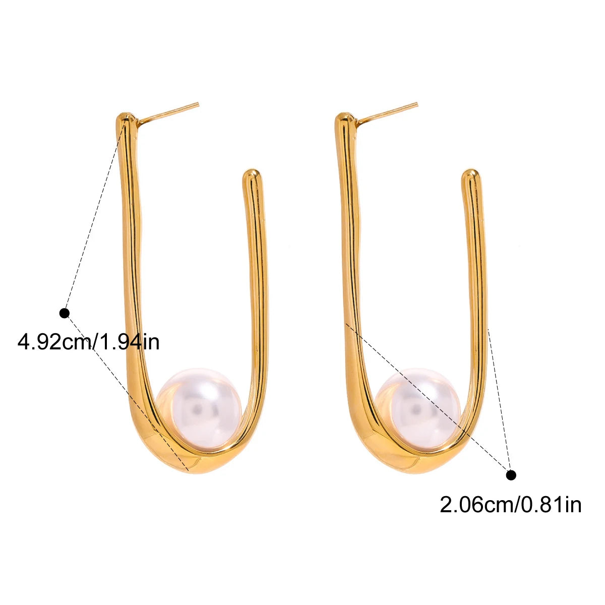 Brinco Banhado a Ouro 18k Argola com Pérola - Seraphine