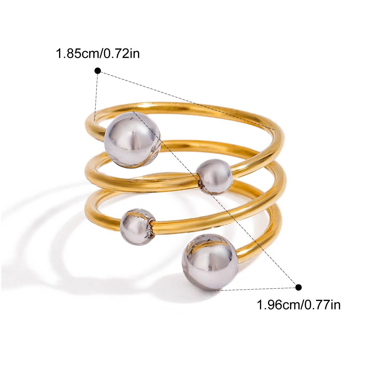 Anel Ajustável Banhado Ouro 18k - Miralisse