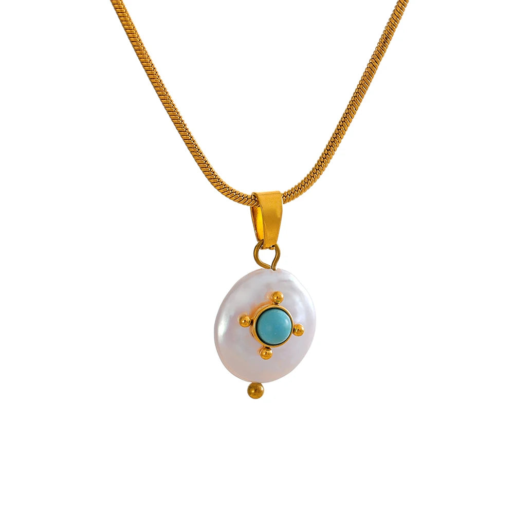 Colar Banhado em Ouro 18k Pérola Trabalhada - Nozari