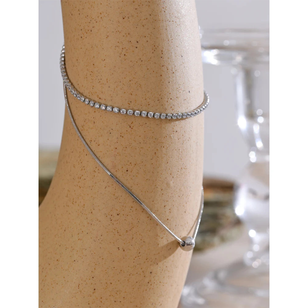 Colar Inicial Duplo Banhado em Ouro 18k - Clamur