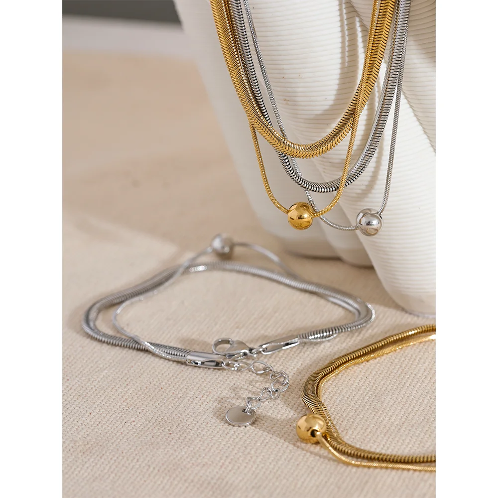 Colar Inicial Duplo Banhado em Ouro 18k - Anivea