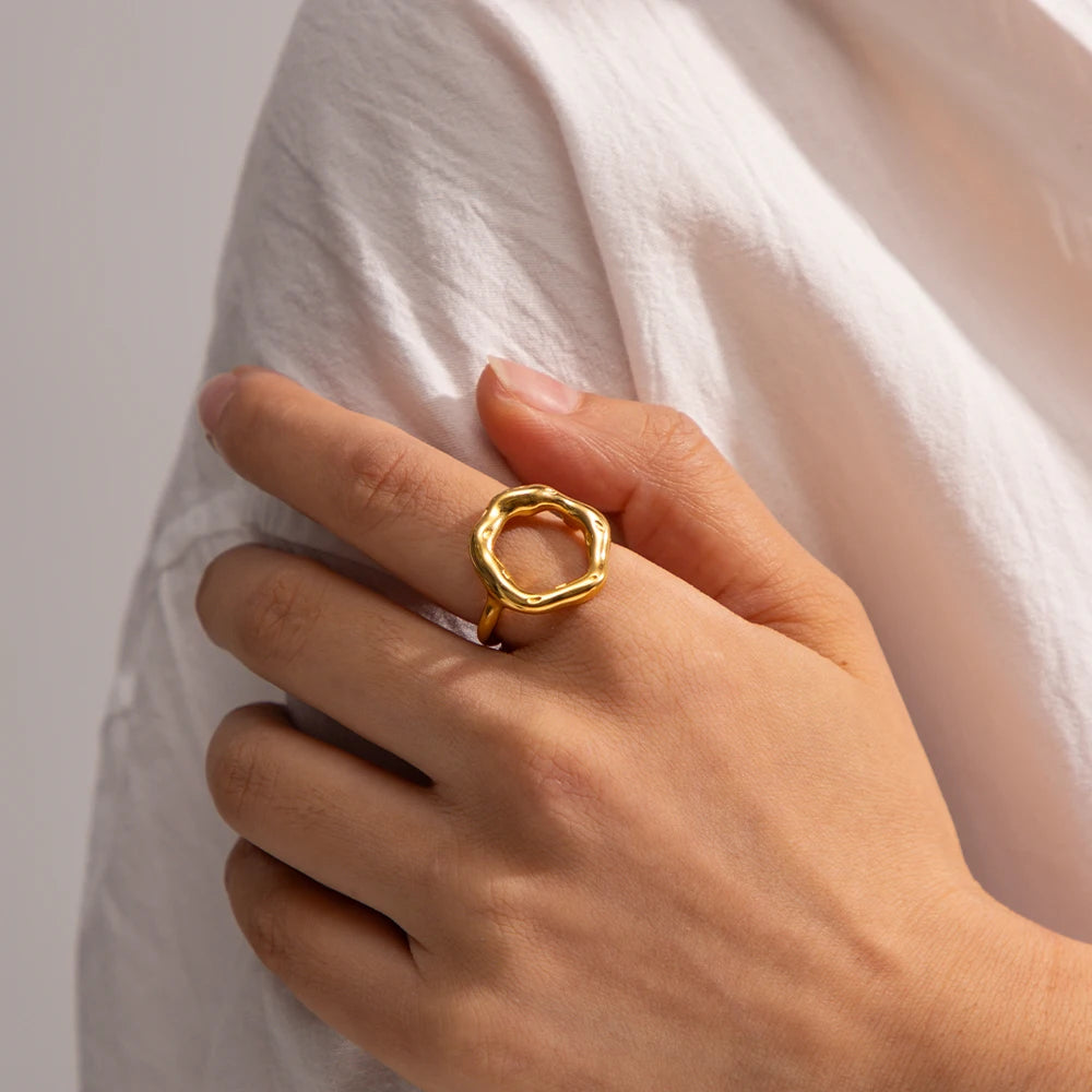 Anel Ajustável Banhado Ouro 18k - Claravelle